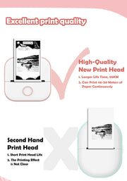 T02 Mini Thermal Printer Phomemo T02 Sticker Maker Machine Portable Bluetooth Pocket Printer Study Supplies for Photos Notes Ewkiki