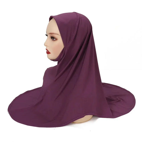 Modal Hijab Scarf Hijabs for Women Hijab Turban Arab Headgear Double Round Headscarf Bonnet Hijab Turbante Feminino Para Festa Ewkiki