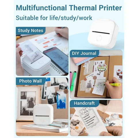 Phomemo T02 Wireless Pocket Thermal Printer Portable Mini Wirelessly BT Connect 203dpi Photo Label Memo List Printing Clearly Ewkiki
