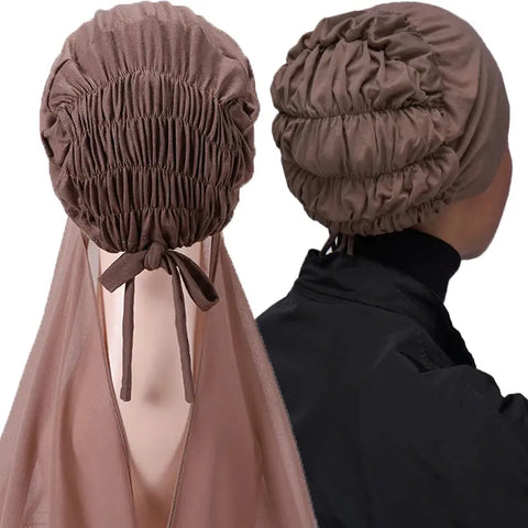 New Design Instant hijab high quality thick heavy stretchy chiffon hijab with inner hijab underscarf Ewkiki