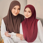 Modal Hijab Scarf Hijabs for Women Hijab Turban Arab Headgear Double Round Headscarf Bonnet Hijab Turbante Feminino Para Festa Ewkiki