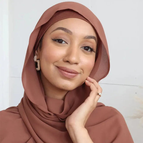 New Design Instant hijab high quality thick heavy stretchy chiffon hijab with inner hijab underscarf Ewkiki
