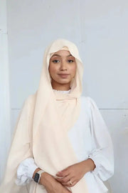 New Design Instant hijab high quality thick heavy stretchy chiffon hijab with inner hijab underscarf Ewkiki