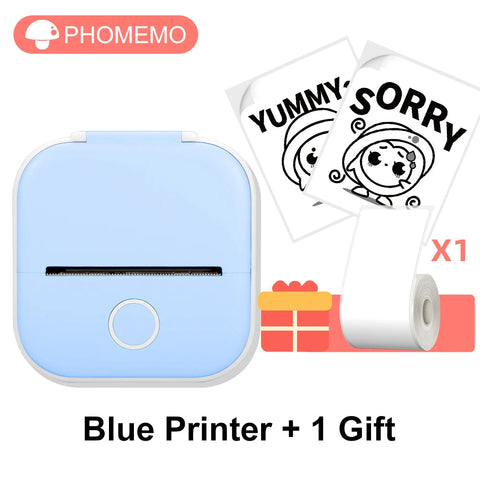 Phomemo T02 Wireless Pocket Thermal Printer Portable Mini Wirelessly BT Connect 203dpi Photo Label Memo List Printing Clearly Ewkiki