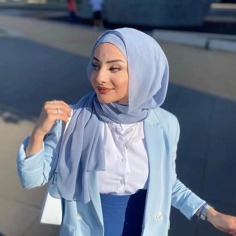 Fashion Beautiful Hijab Scarf Hijab Fashion Arabic Scarfs Plain Chiffon Hijab Scarf Ewkiki