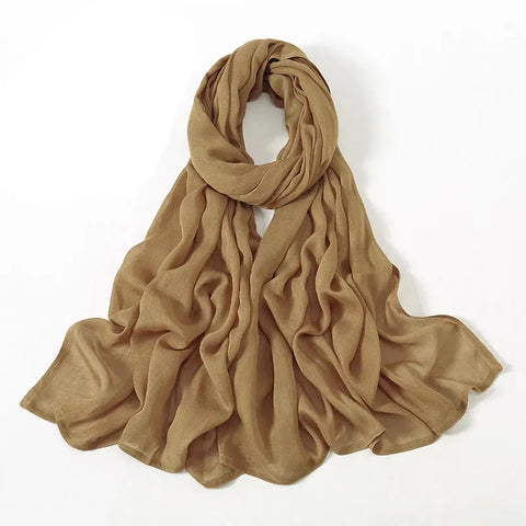 Viscose Hijab for Women Muslim Rayon Hijab Fashion Hijab Scarf Head Scarf Non-Slip Voile Femme Musulmane Ewkiki