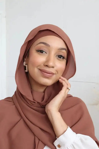 New Design Instant hijab high quality thick heavy stretchy chiffon hijab with inner hijab underscarf Ewkiki