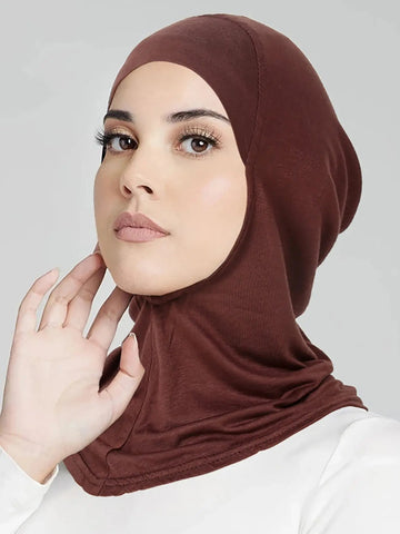 Muslim Turban Full Cover Islamic Caps Underscarf Inner Women's Hijab Cap Headscarf Long Shawl Wrap Neck Head Bonnet Hat Ewkiki
