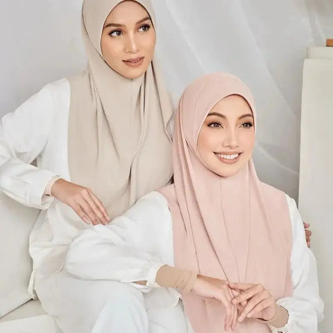 Modal Hijab Scarf Hijabs for Women Hijab Turban Arab Headgear Double Round Headscarf Bonnet Hijab Turbante Feminino Para Festa Ewkiki