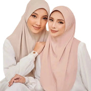 Modal Hijab Scarf Hijabs for Women Hijab Turban Arab Headgear Double Round Headscarf Bonnet Hijab Turbante Feminino Para Festa Ewkiki