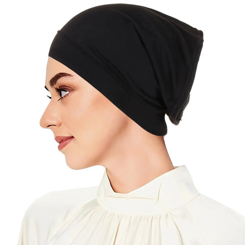 Muslim Turban Full Cover Islamic Caps Underscarf Inner Women's Hijab Cap Headscarf Long Shawl Wrap Neck Head Bonnet Hat Ewkiki