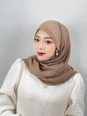 Muslim Hijab Arab Turkish Hijab with Zipper Chiffon Scarf Women's Fashion Plain Hijab Wrap Solid Color Shawl Headscaf 71x180cm Ewkiki