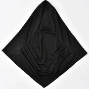 Crossed Forehead Muslim Instant Hijab Women Cotton Hijab Solid Color Crinkle Turban Soft Cotton Hemp Hijab Underscarf Cover Chin Ewkiki