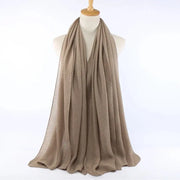 Women Pleated Hijab Headscarves For Women Chiffon Hijab Headband Scarf For Muslim Women Veil Hijab Georgette Crinkle Hijab Islam Ewkiki