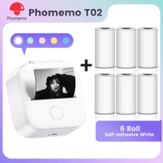 Phomemo T02 Pocket Printer Mini Portable Label Maker Self-adhesive Sticker mini impresora portatil impresora etiqueta adhesivas Ewkiki