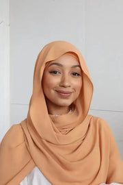 New Design Instant hijab high quality thick heavy stretchy chiffon hijab with inner hijab underscarf Ewkiki