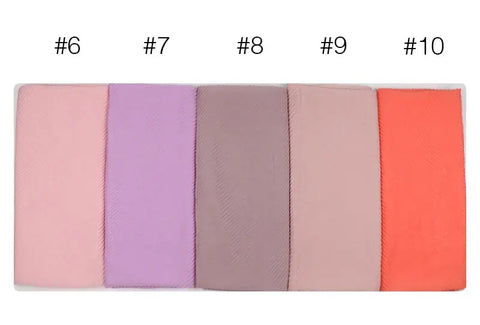 Women Pleated Hijab Headscarves For Women Chiffon Hijab Headband Scarf For Muslim Women Veil Hijab Georgette Crinkle Hijab Islam Ewkiki
