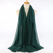 Women Pleated Hijab Headscarves For Women Chiffon Hijab Headband Scarf For Muslim Women Veil Hijab Georgette Crinkle Hijab Islam Ewkiki