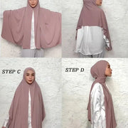 Solid Jersey Modal Hijab Instant Hijab Scarf For Woman Muslim Hijab Shawls Ladies Long Wraps Ethnic Islamic Headband 170*85cm Ewkiki