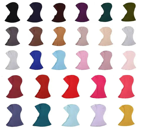 Under Scarf Hijab Cap Women Stretch Under Caps Solid Color Hijab Under Scarf Woman Hijab Cap Unisex Hijab Hats Turbans for Women Ewkiki
