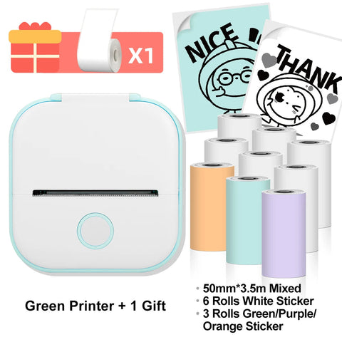 Phomemo T02 Wireless Pocket Thermal Printer Portable Mini Wirelessly BT Connect 203dpi Photo Label Memo List Printing Clearly Ewkiki