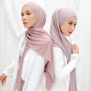 Solid Jersey Modal Hijab Instant Hijab Scarf For Woman Muslim Hijab Shawls Ladies Long Wraps Ethnic Islamic Headband 170*85cm Ewkiki
